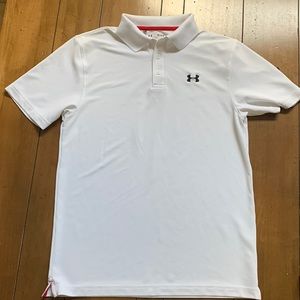Under armour white golf shirt